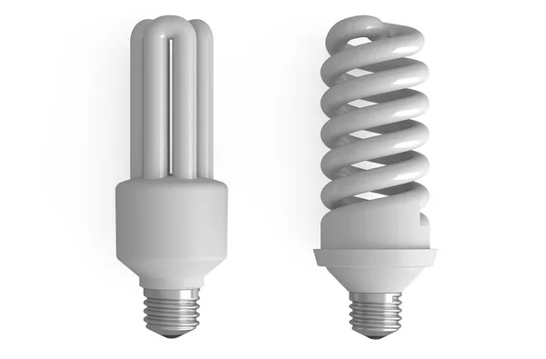 Two compact fluorescent lamps — Stock Photo, Image