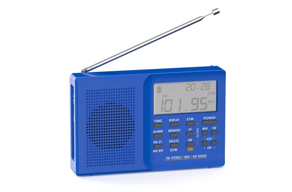 Blue digital radio — Stock Photo, Image