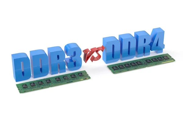 Ddr3 versus ddr4-Konzept — Stockfoto