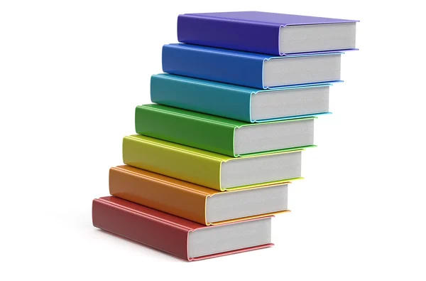 Mucchio di libri multicolori — Foto Stock