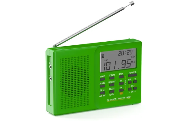 Green digital radio — Stock Photo, Image