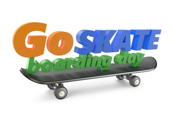 Go skateboarding día 21 junio concepto — Foto de Stock
