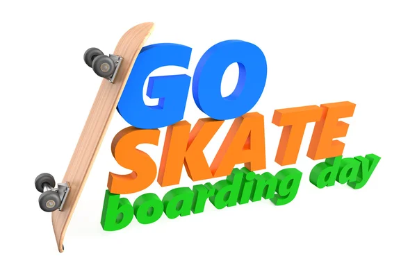 Ga skateboarden dag concept — Stockfoto