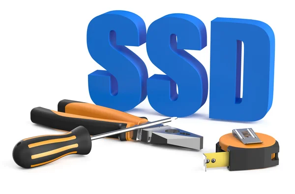 Koncepcja serwisu i naprawy SSD — Zdjęcie stockowe