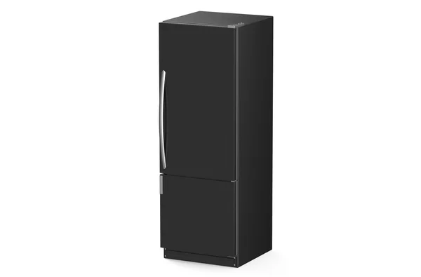 Modern black refrigerator — Stock Photo, Image