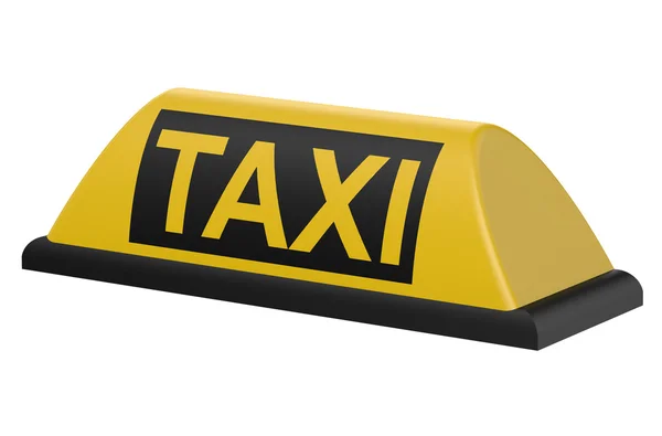 Желтая табличка такси — стоковое фото