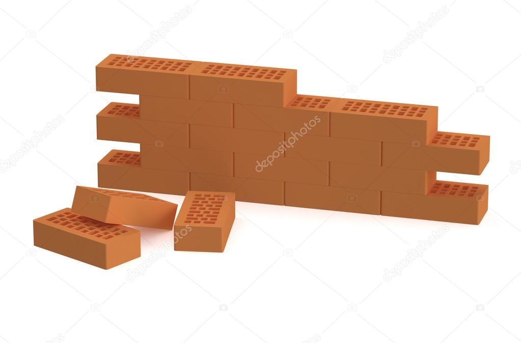 wall from building bricks