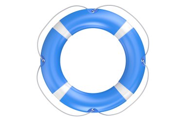 Tek mavi lifebuoy portre