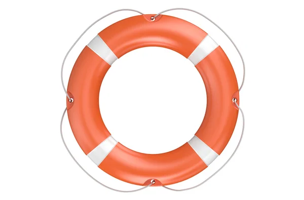 Single orange lifebuoy closeup — Stock Photo, Image