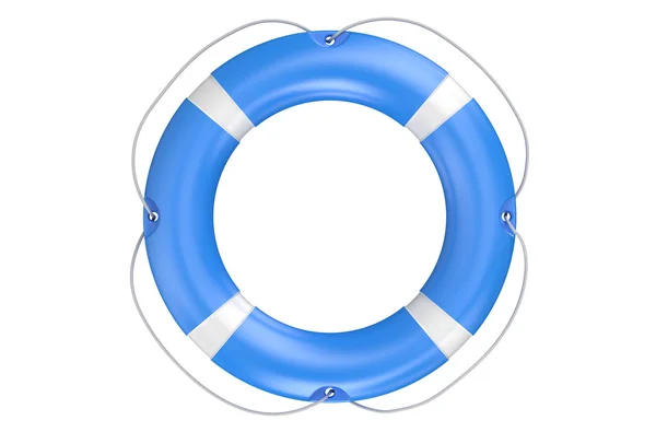Single blue lifebuoy closeup — Stock Photo, Image