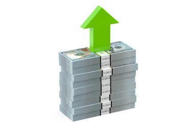 paketleri dolar ile yukarı ok