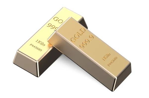 Two gold bars — Stock Photo, Image