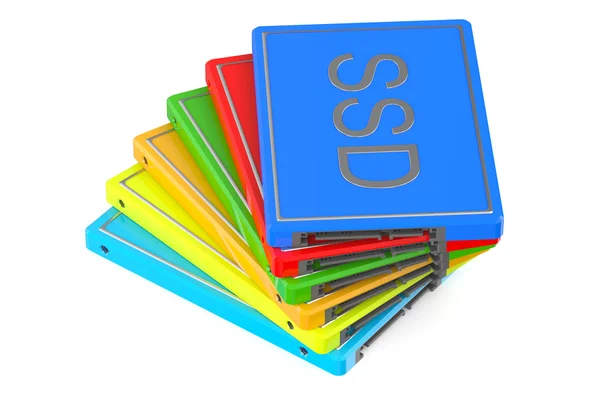 Set di SSD a stato solido multicolore — Foto Stock