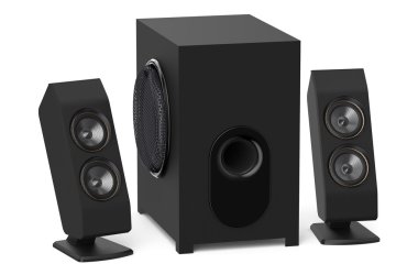 hoparlörler subwoofer sistemi 2.1 ile