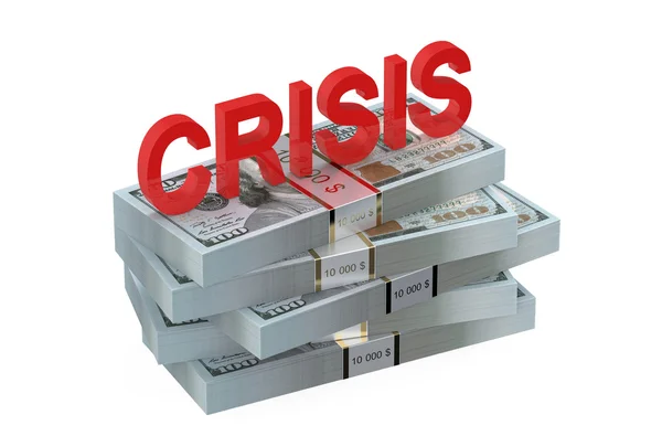 Концепція кризи з доларами — стокове фото