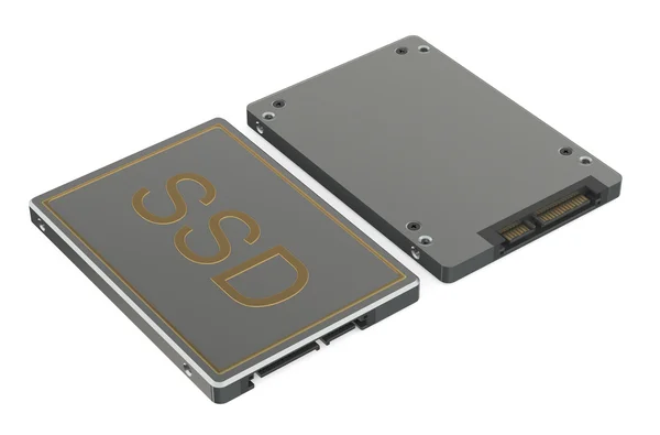 Unidade de estado sólido Visão superior e inferior do SSD — Fotografia de Stock