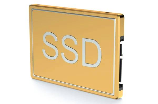 Unidade de estado sólido dourado SSD — Fotografia de Stock