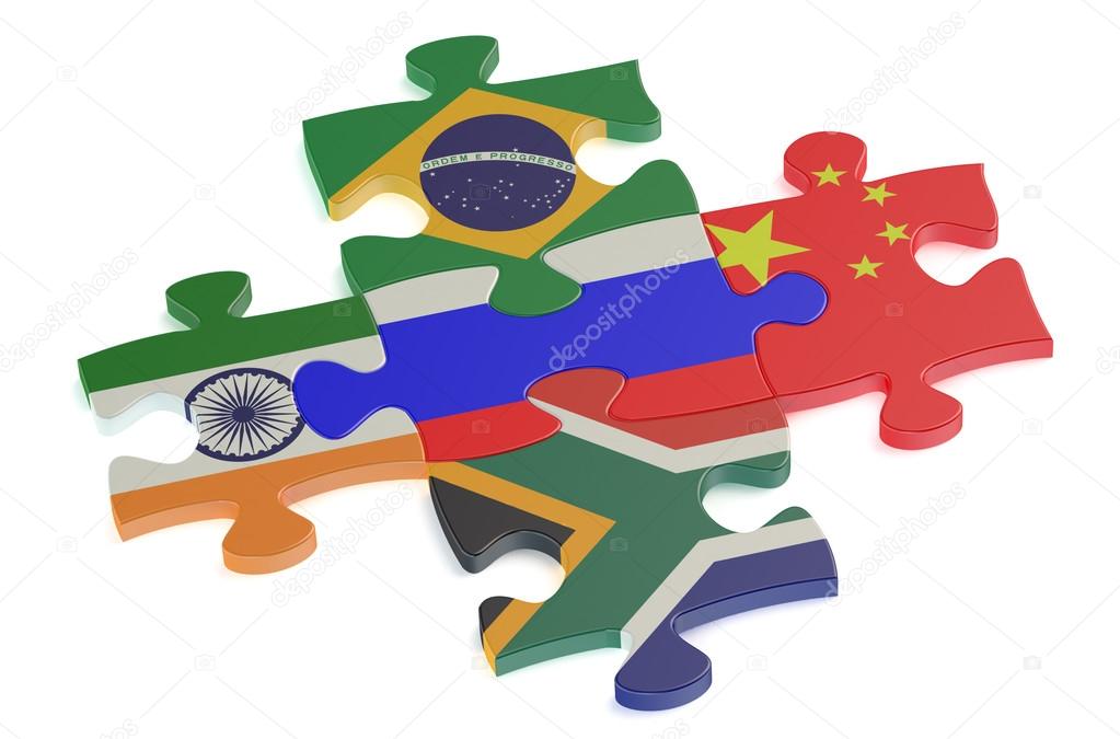 BRICS concept with puzzle