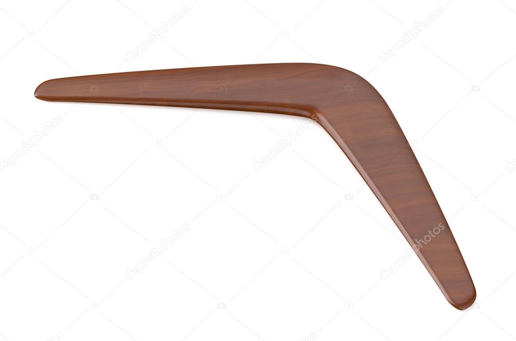 wooden returning boomerang
