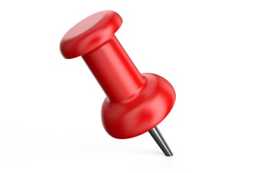 red push pin closeup
