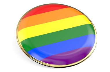 badge with rainbow flag
