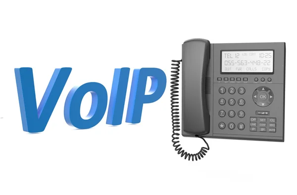 Concepto VoIP con teléfono IP — Foto de Stock
