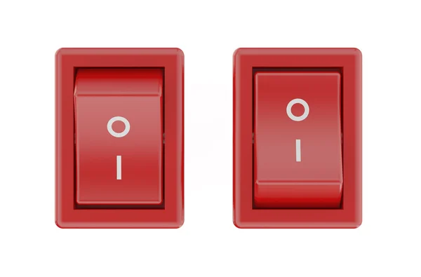 Two red switch — Stock fotografie