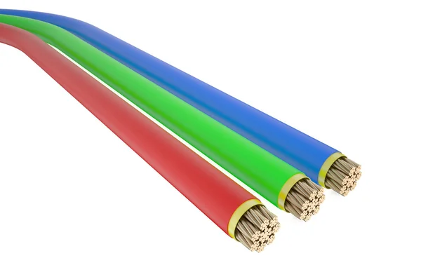 Různobarevných kabelů — Stock fotografie