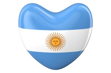 heart with Argentinean flag