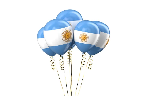 Argentinische patriotische Luftballons, Feiertagskonzept — Stockfoto