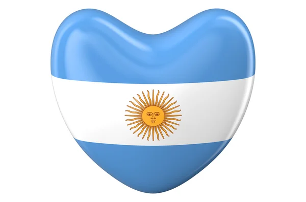 Heart with Argentinean flag — Stock Photo, Image