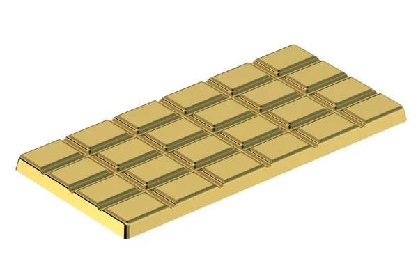 Golden chocolate bar — 스톡 사진