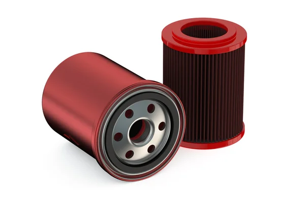 Red auto Oliefilters — Stockfoto