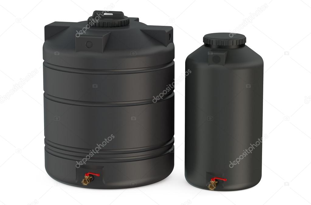 Black water tanks Stock Photo by ©alexlmx 77676242