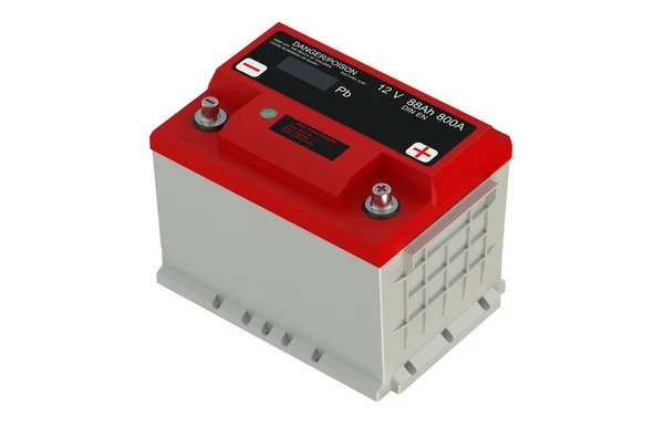 Auto batteria rossa — Foto Stock