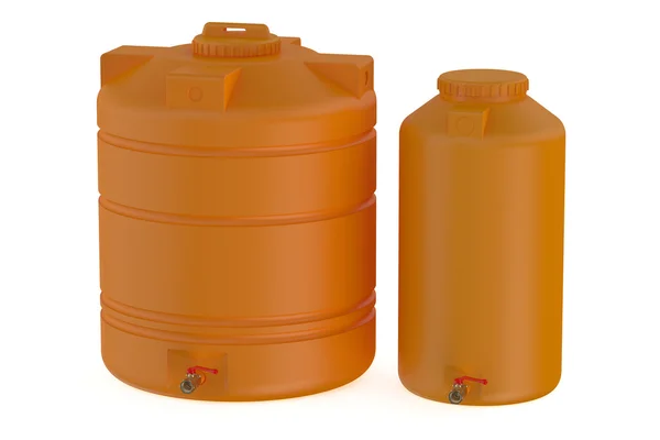 Orange water tanks — Stock Photo, Image