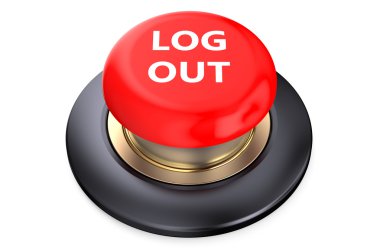 Log out Red button clipart