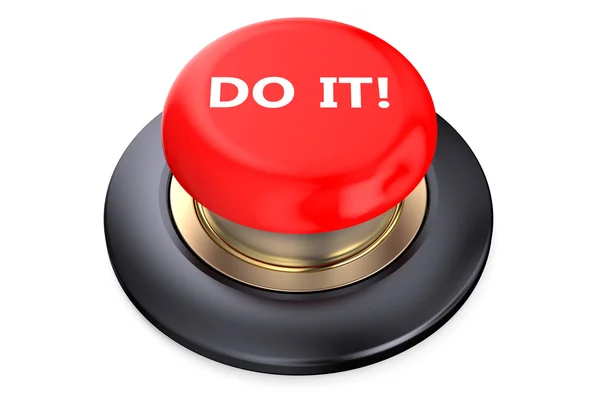 Udělej to! červené tlačítko — Stock fotografie