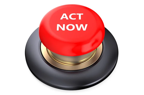 Agir agora botão vermelho — Fotografia de Stock