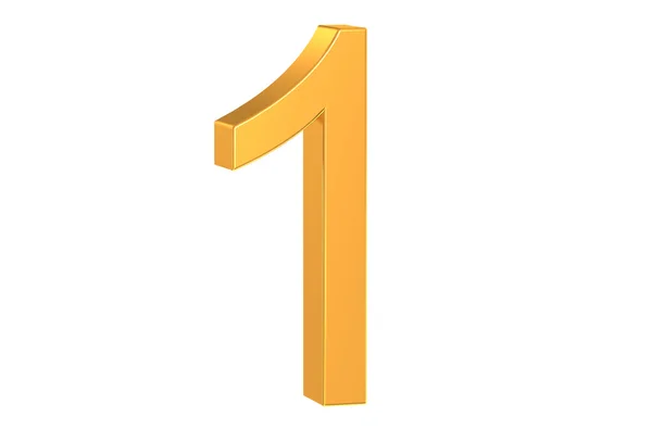 Golden number 1 — Stock Photo, Image