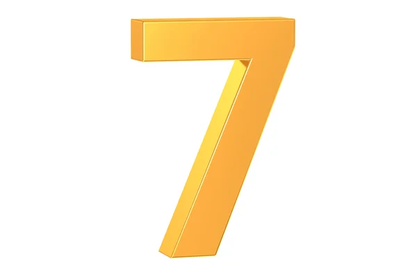 Golden number 7 — Stock Photo, Image