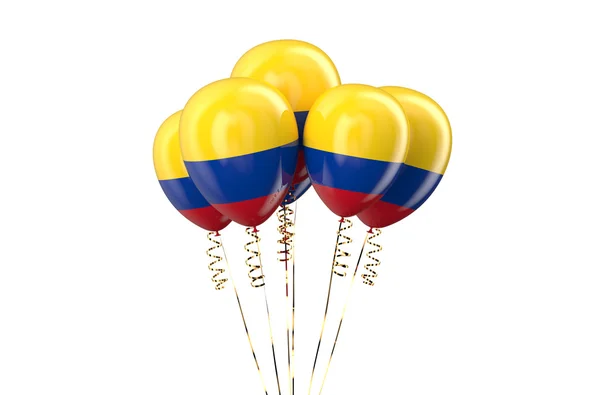 Патриотические воздушные шары Колумбии, концепция праздника — стоковое фото