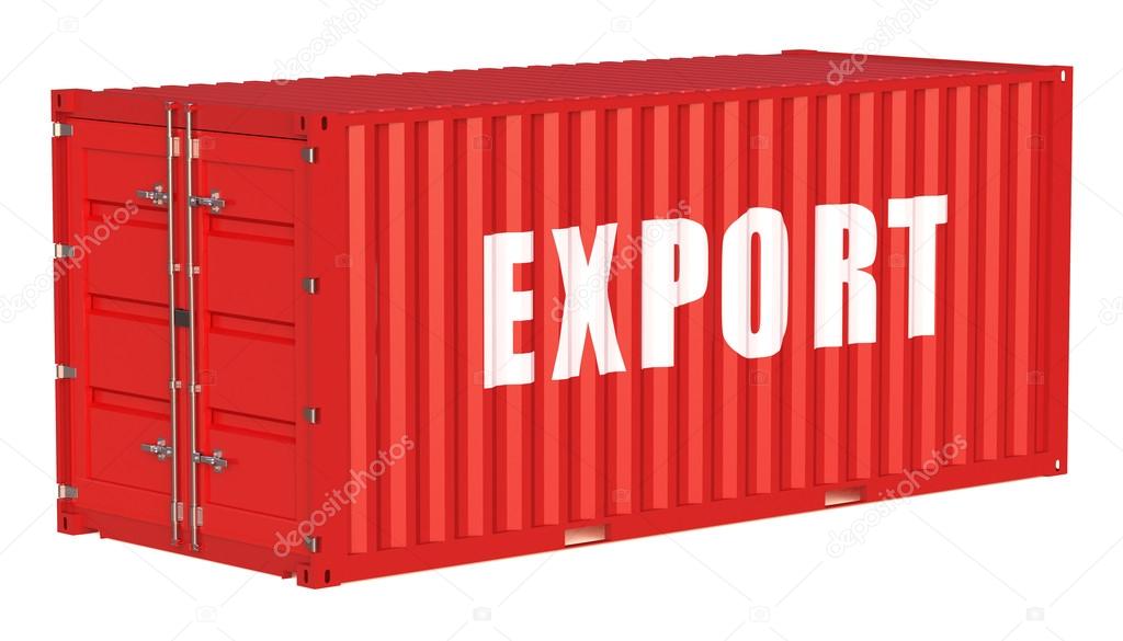 export concept with cargo container