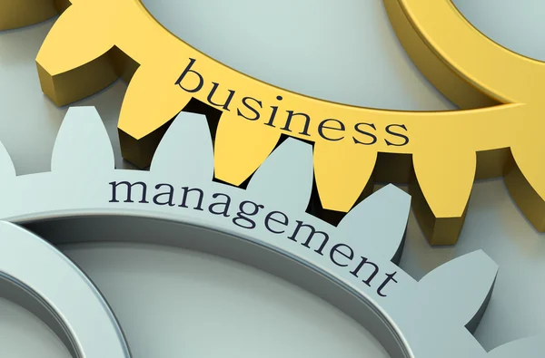 Business Management concept on the gearwheels — Stock Photo, Image