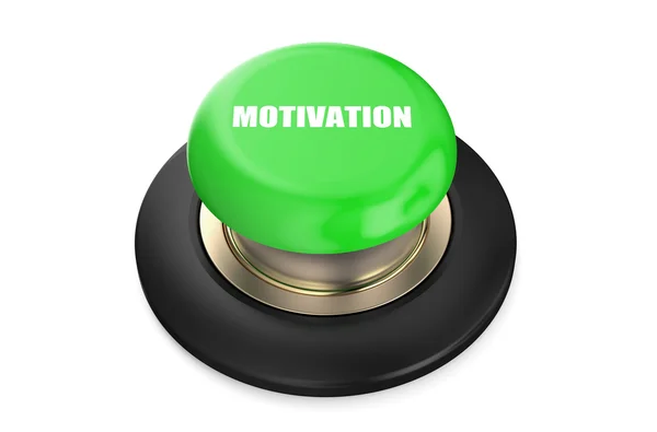 Мотивація зеленої кнопки — стокове фото
