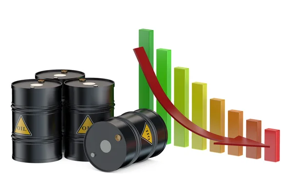 Caída del precio del petróleo — Foto de Stock