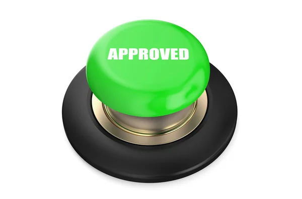 승인 된 녹색 푸시 버튼 — 스톡 사진