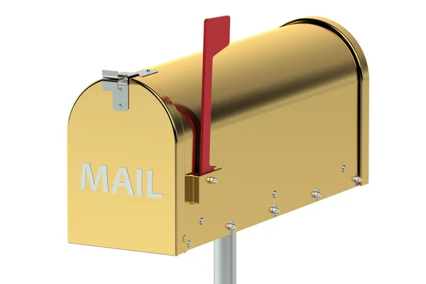 Goldbriefkasten — Stockfoto