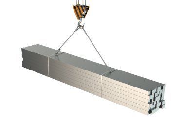 Vinç kanca ile haddelenmiş metal kare barlar