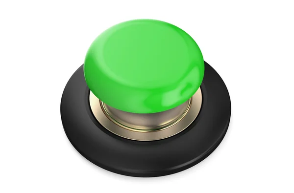 Green push button — Stock Photo, Image